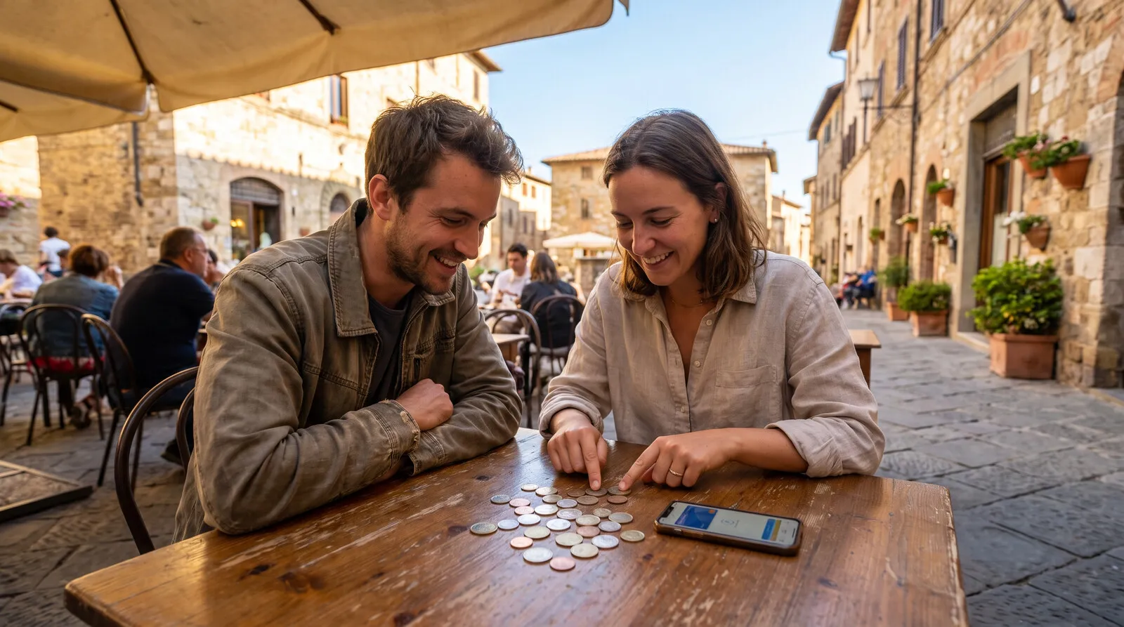 Travelers splitting costs abroad