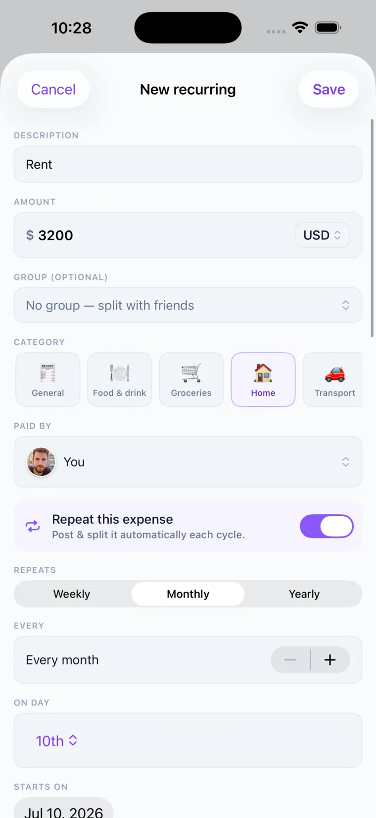 How to Split a Shared Family Plan (Netflix, Spotify, Phone) in Call It Even
